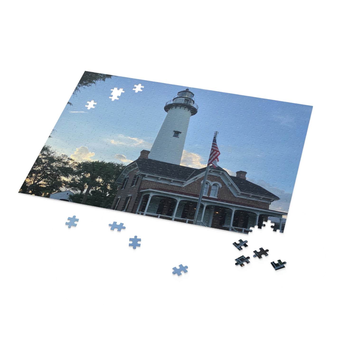 St. Simons Light House Scenic Puzzle (120, 252, 500-Piece)