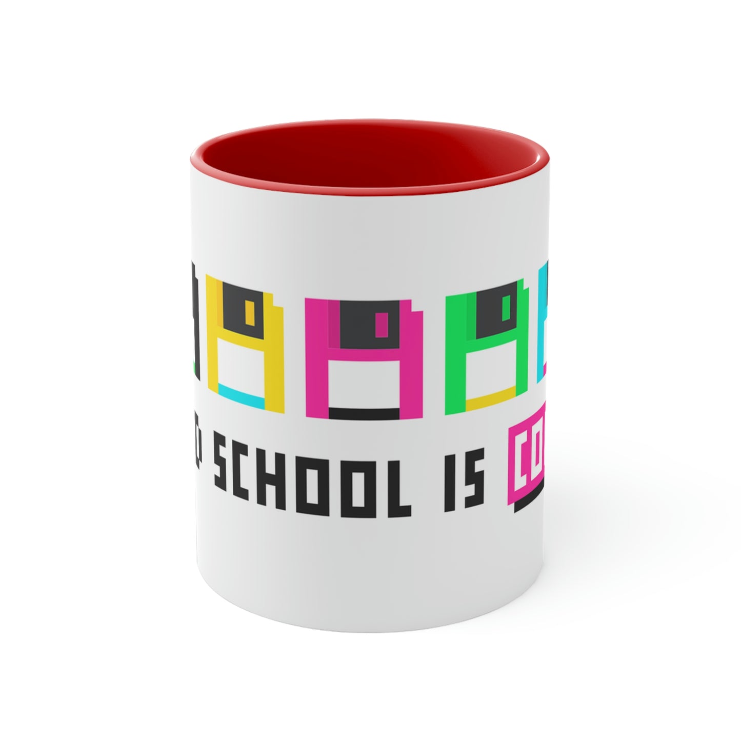 Old School is Cool Accent Coffee Mug, 11oz