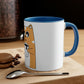 Cat With Coffee Accent Coffee Mug, 11oz