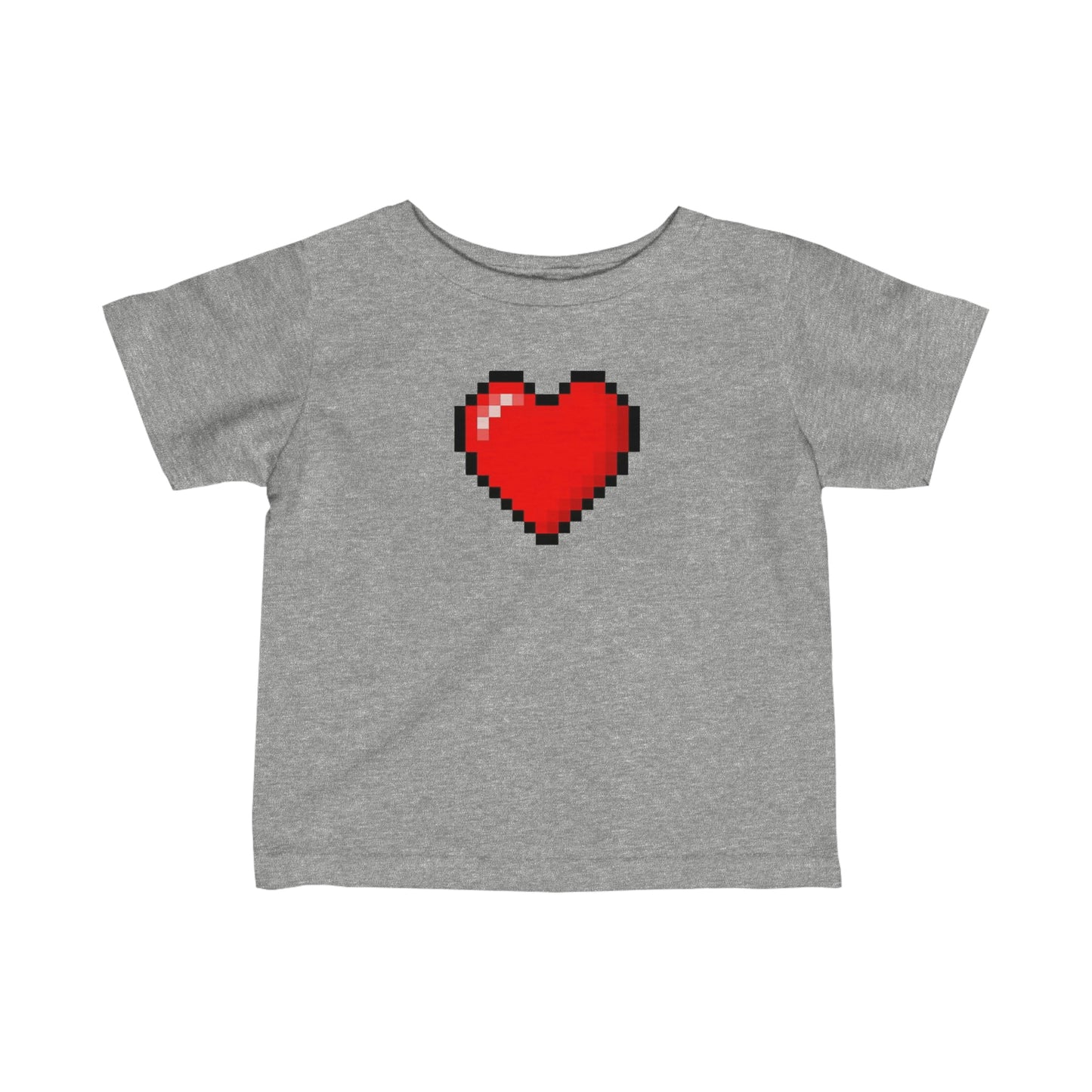 Heart 8 Bit Style Infant Fine Jersey Tee