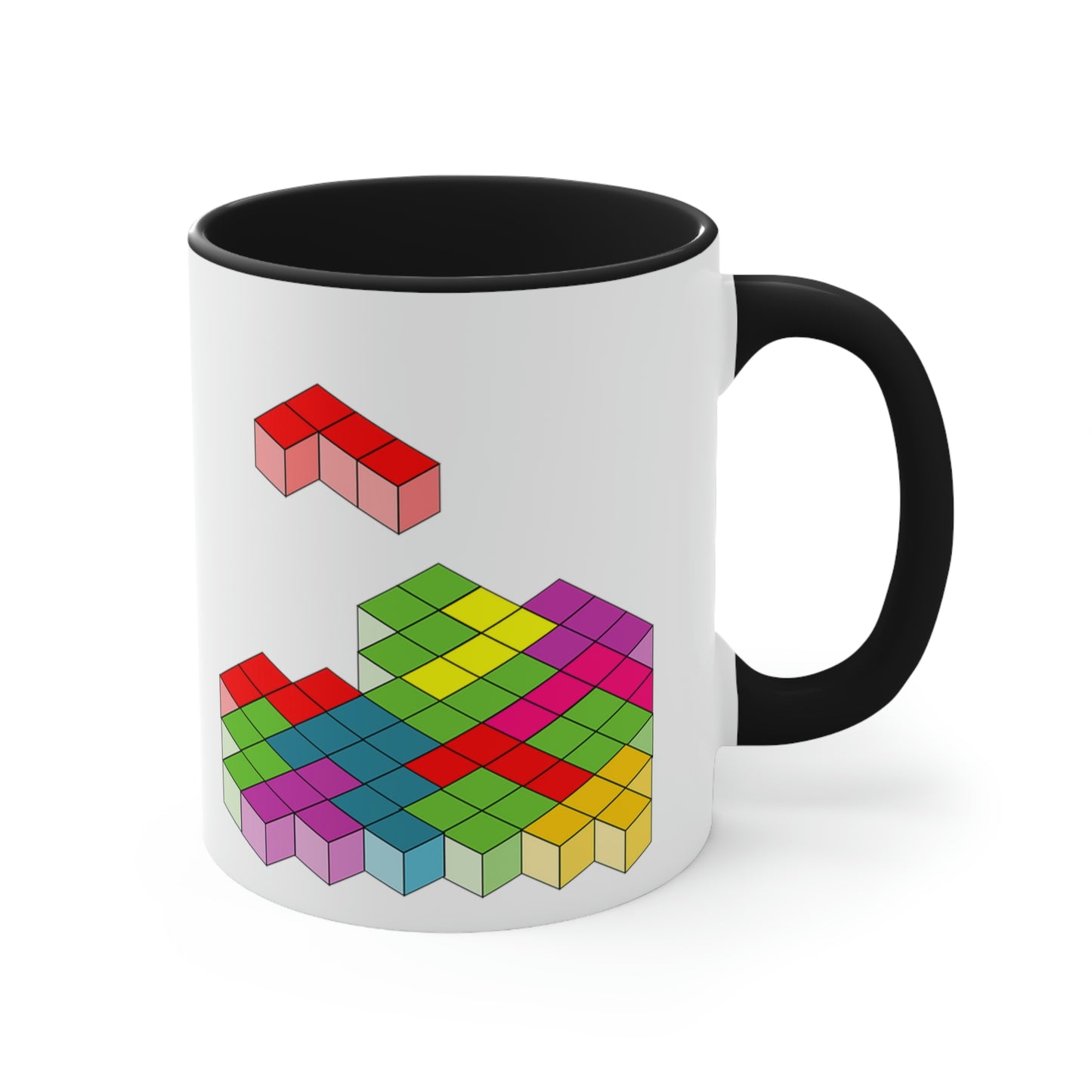 Tetris Style Accent Coffee Mug, 11oz