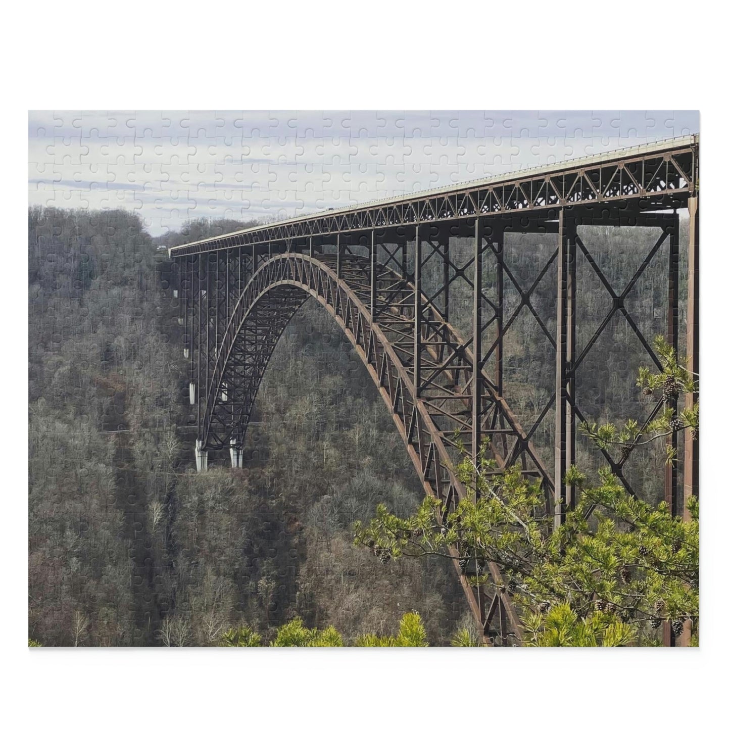 New River Gorge Bridge Scenic Puzzle (120, 252, 500-Piece)