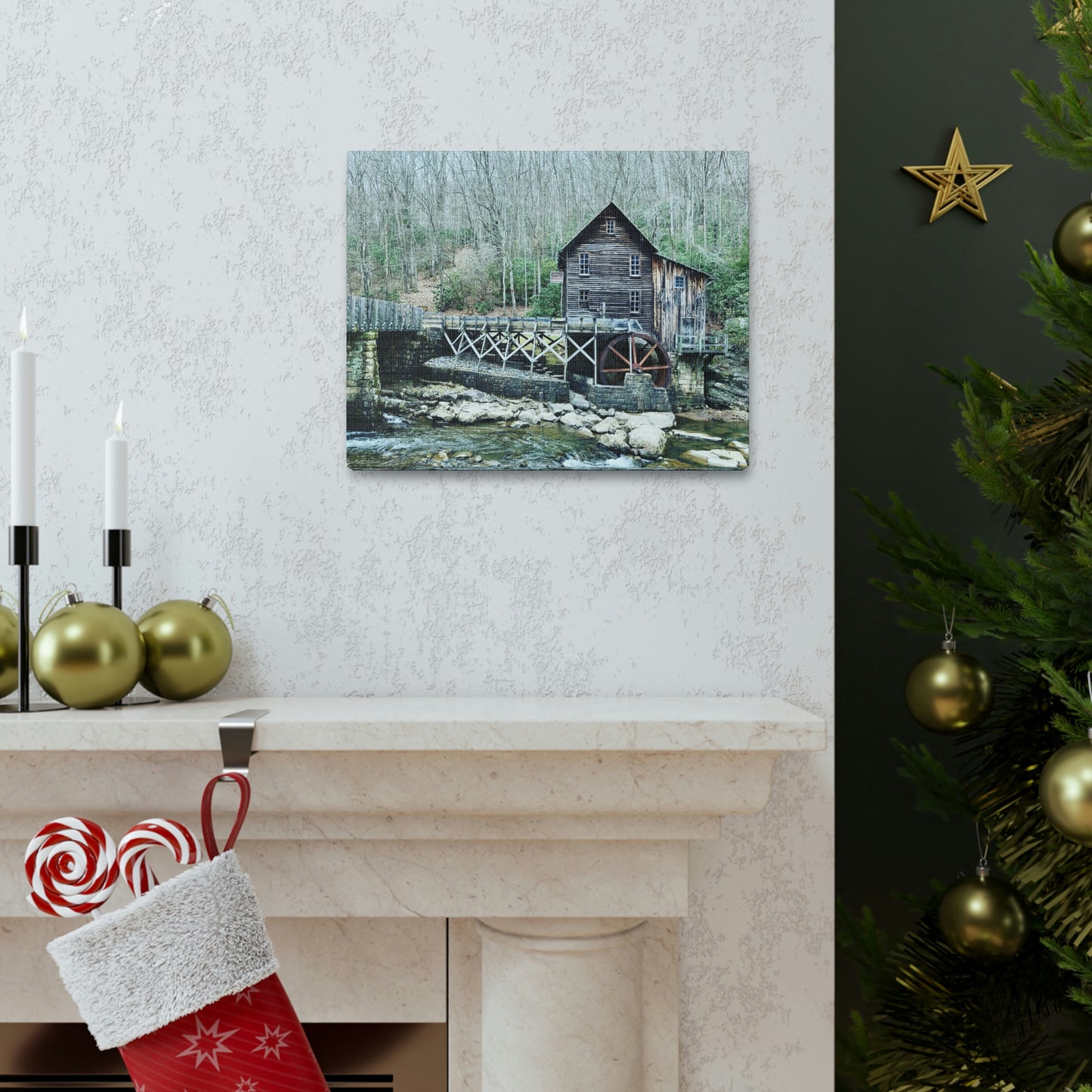 Grist Mill Scenic Canvas Gallery Wraps