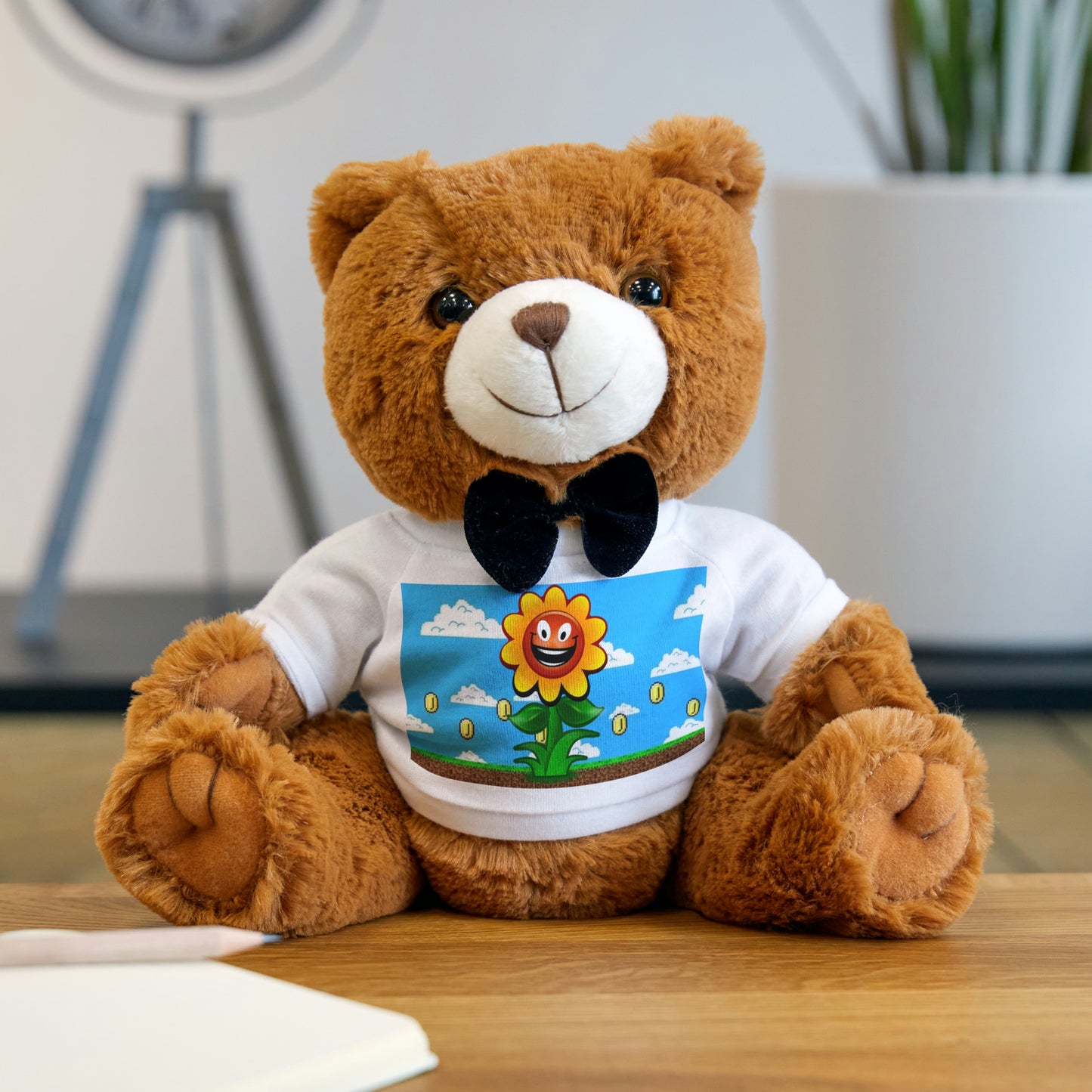 Teddy Bear with Video Game Style T-Shirt