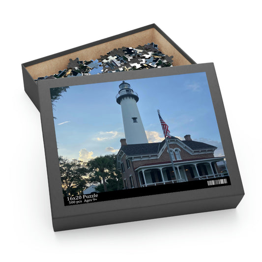 St. Simons Light House Scenic Puzzle (120, 252, 500-Piece)