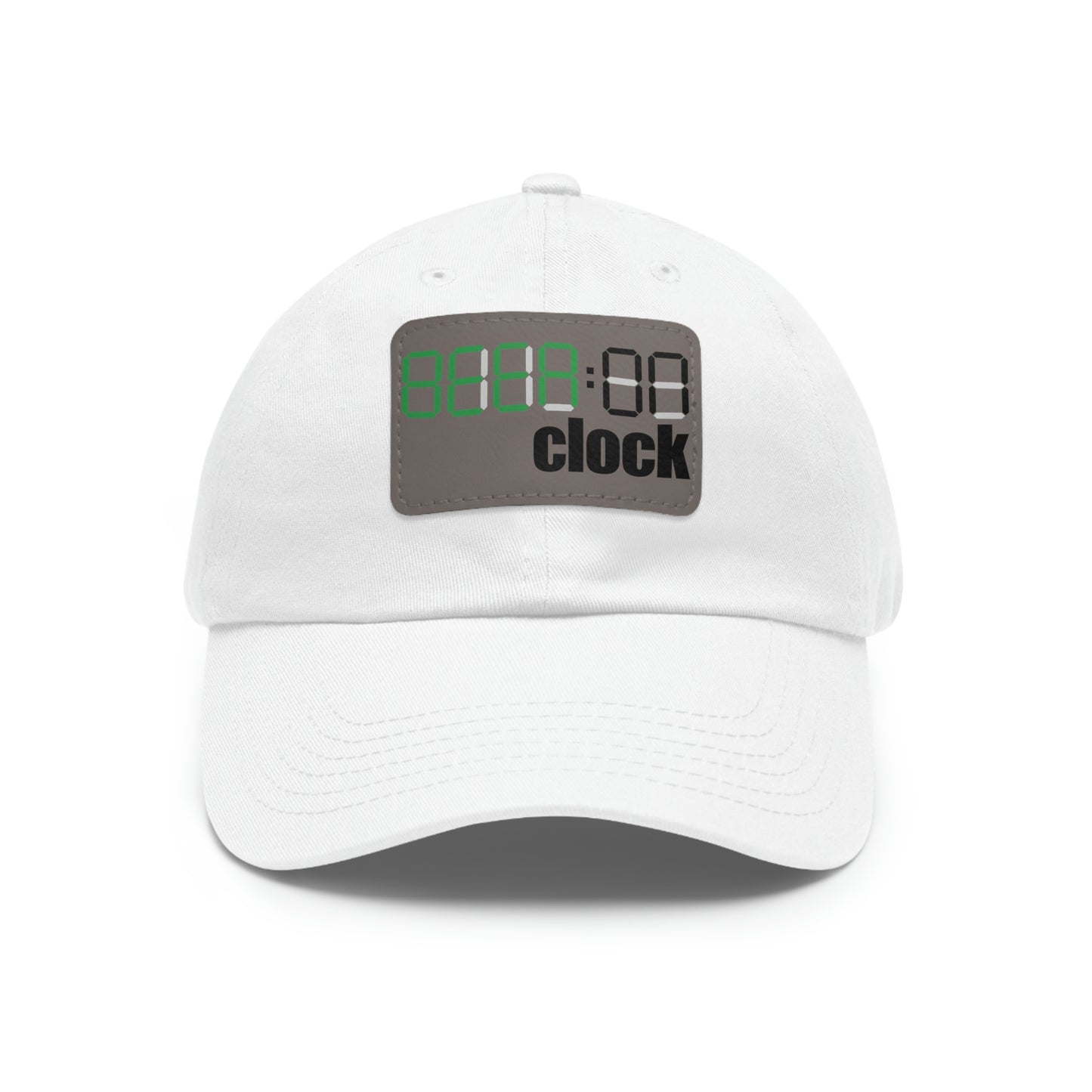 Beer on Clock Dad Hat with Leather Patch