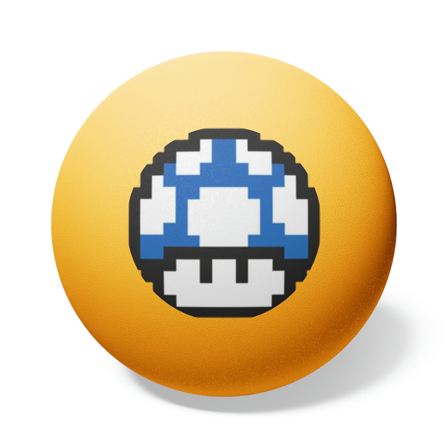 Blue Mushroom 8 Bit Style Ping Pong Balls, 6 pcs