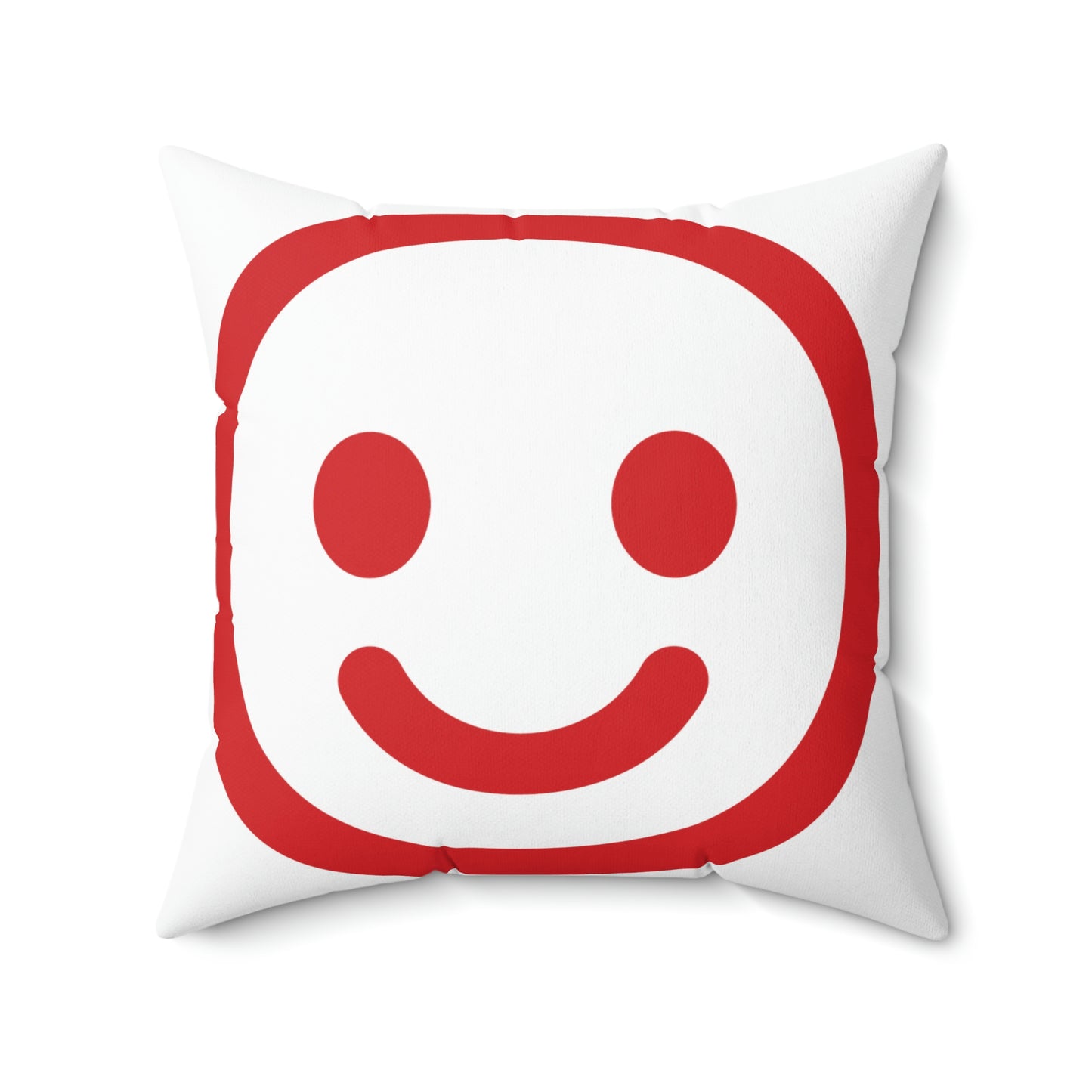 Smiley Face Spun Polyester Square Pillow