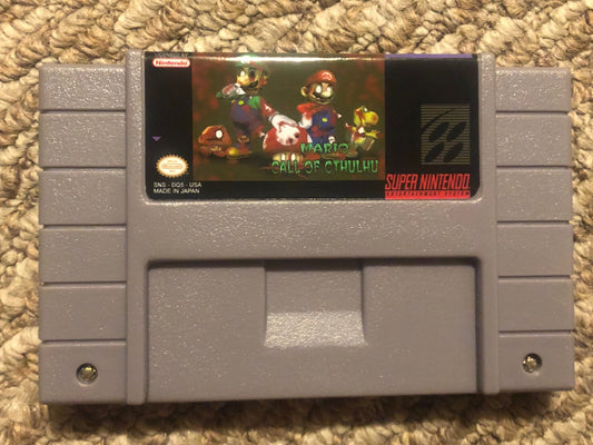 Mario Call of Cthulhu Super Nintendo SNES Video Game